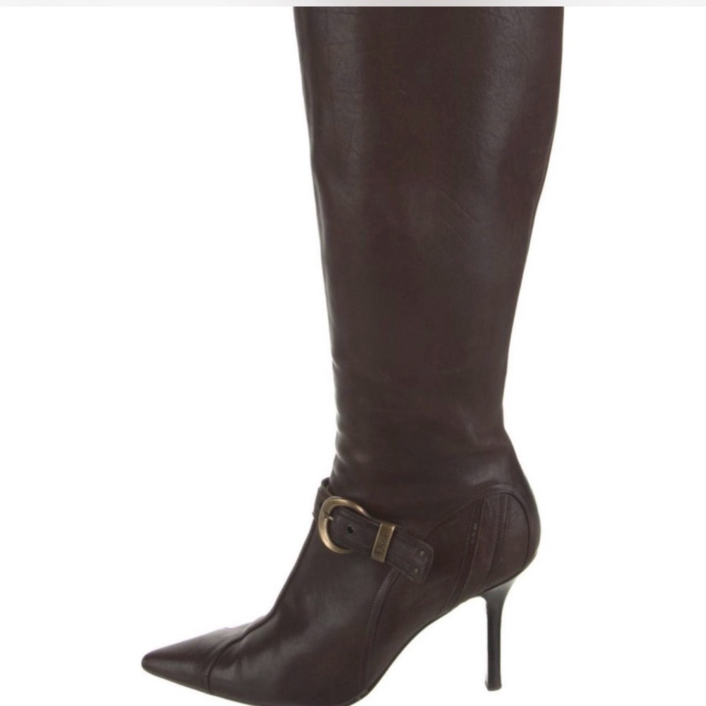 Dior Dark Brown Heeled Boots